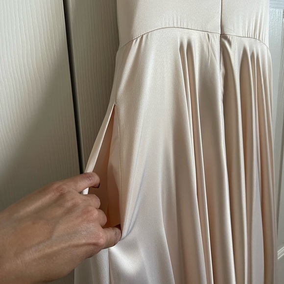 Beige prom evening dress - Picture 4 of 14